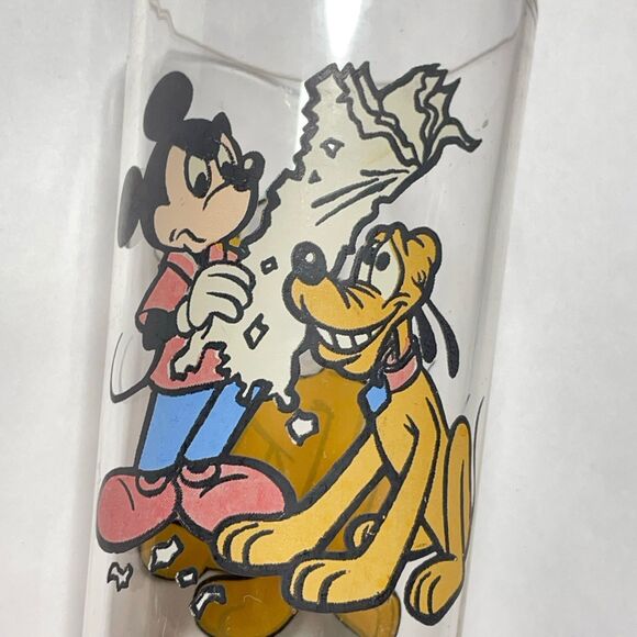 Vintage Pepsi Mickey and Pluto Walt Disney Productions 1978 Glass Happy Birthday - Picture 6 of 6